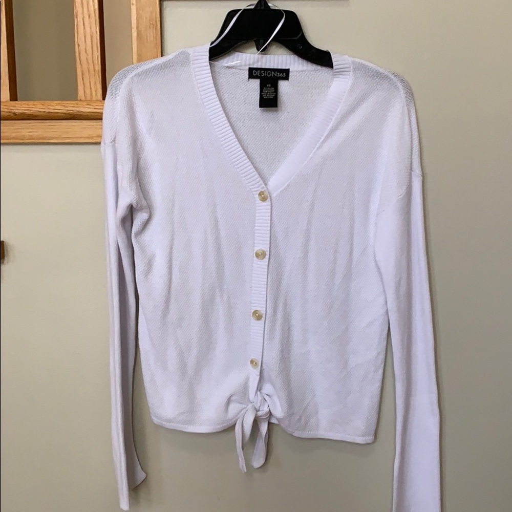 White cardigan by Design 365